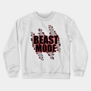 Beast Mode Claw Gym Fitness Design Crewneck Sweatshirt